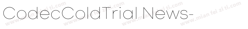 CodecColdTrial News字体转换